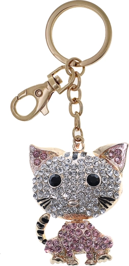 Prívesok na kľúče zlatá mačka