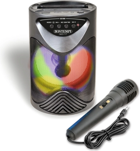 Bontempi bezdrôtový karaoke reproduktor s mikrofónom a RGB osvetlením