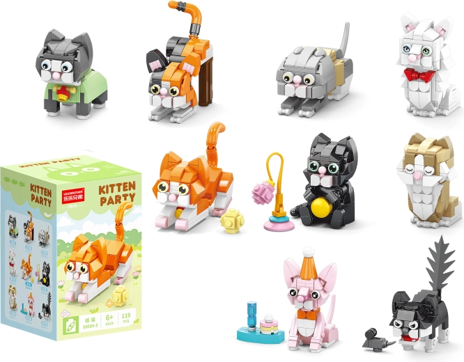 Kitty Matey mini stavebnica veselé mačičky - 1 kus