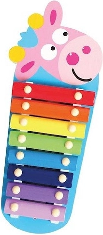 Detský drevený xylofón žirafa