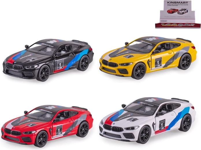 Kovový model auta BMW M8 Competition Coupé 1:38 s pull-back pohonom