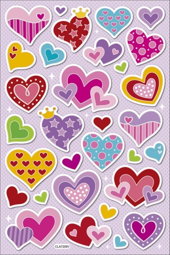 Samolepky srdiečka 30 ks