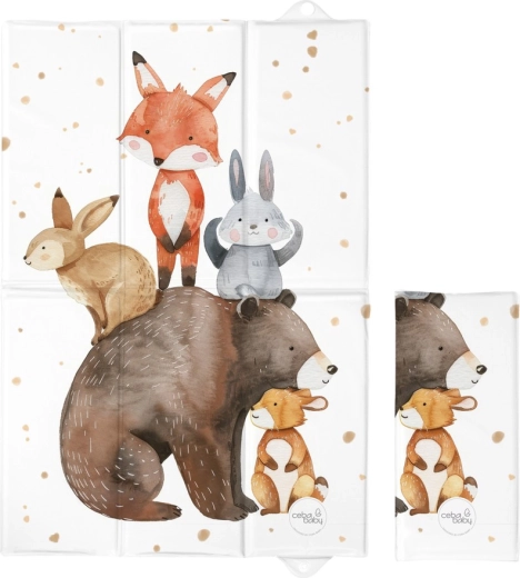 Ceba Baby cestovná prebaľovacia podložka Basic Forest Friends 60 × 40 cm