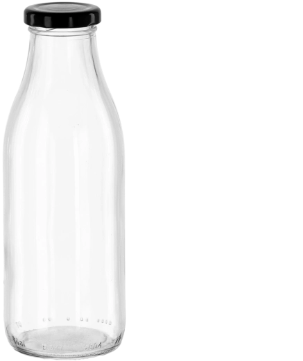 Sklenená fľaša na šťavu 750 ml s kovovým skrutkovacím viečkom 44 mm