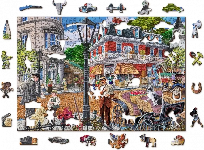WOODEN CITY drevené obojstranné puzzle Hlavná ulica, 505 dielikov