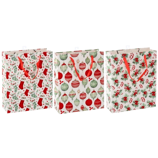 Vianočná darčeková taška Świąteczne Symbole 30 × 42 × 12 cm