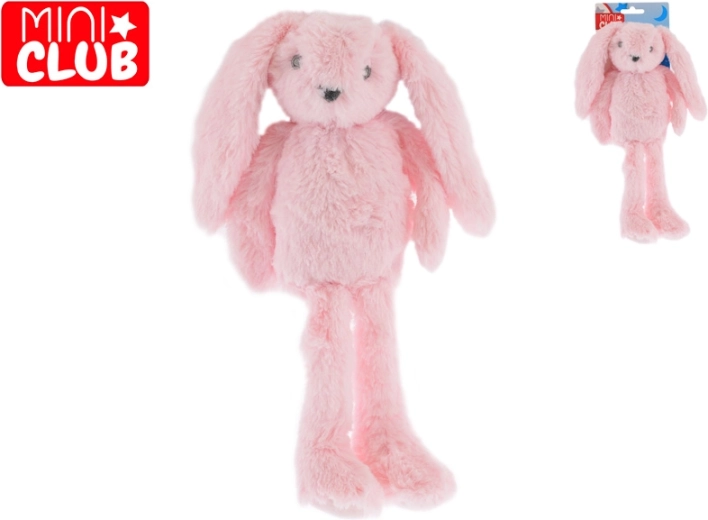 Mini Club plyšový ružový zajačik s dlhými nohami 37 cm