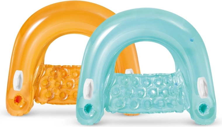 Nafukovacie plávajúce kreslo s držadlami a držiakmi na nápoje INTEX 147 × 99 cm