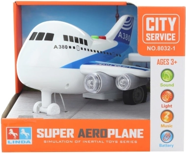 Veľké batériové lietadlo so svetlom a zvukom