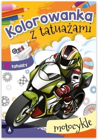 Omaľovánky s umývateľnými tetovaniami Motorky