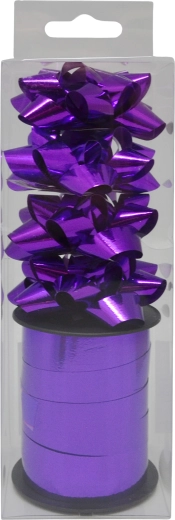 Sada darčekových maší a stuhy, fialová, 4 ks + stuha 10 m