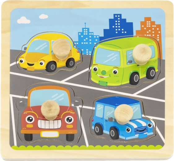 Babu drevené puzzle vozidlá