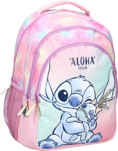 Školský batoh Disney Stitch Wild Energy Aloha ružovo-modrý 35 l