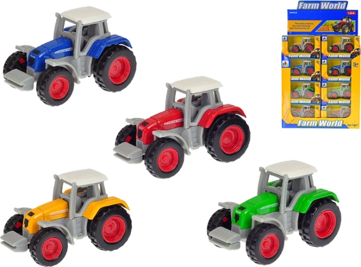 Kovový traktor v mierke 1:64, 7 cm