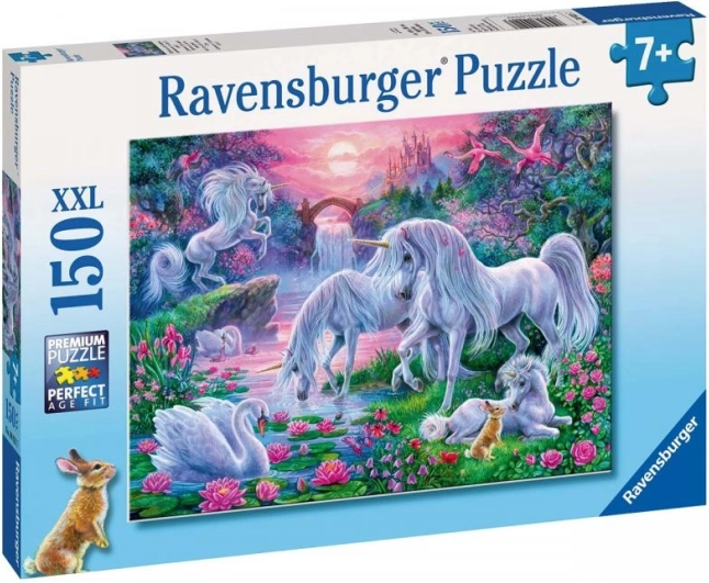 Ravensburger puzzle Jednorožce v žiare západu slnka 150 dielikov