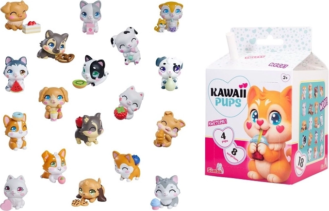 SMBA kawaii psíky sada 4 ks