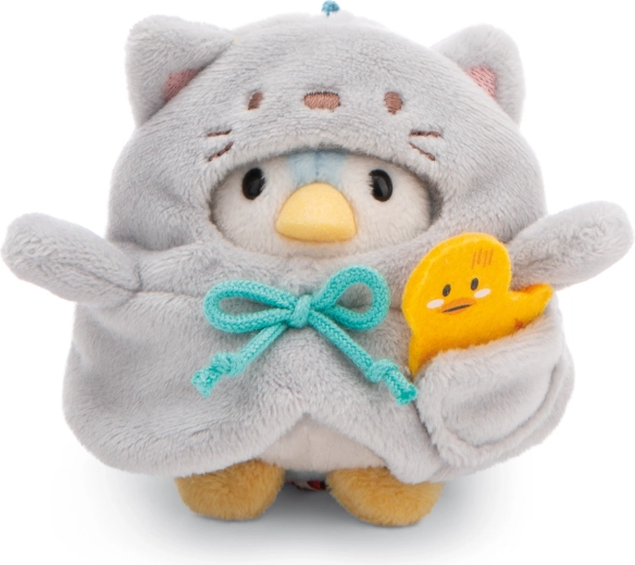 Nici MyMochi tučniak Waddle 8 cm v mačacom kostýme s kačičkou – darčeková sada