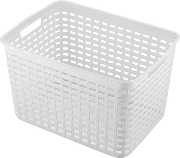 Plastový úložný košík HEIDRUN 39 × 29 × 22 cm – mix farieb