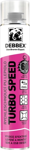 Montážna PU pena Turbo Speed 750 ml – rýchlotvrdnúca