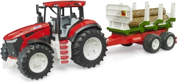 Bruder Traktor ROADMAX s prívesom na drevo a kladami