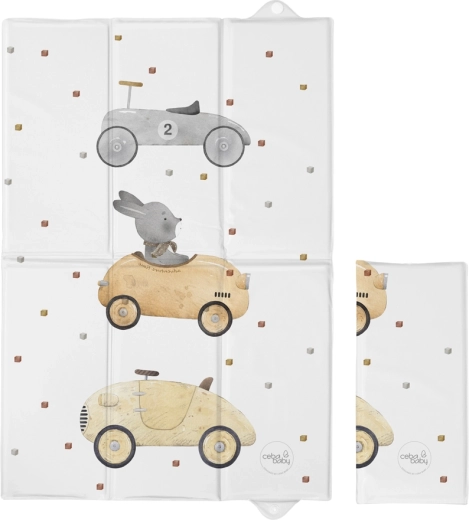 Ceba Baby cestovná prebaľovacia podložka Basic Bunny Driver 60 × 40 cm