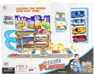 Trojposchodová garáž s autíčkami