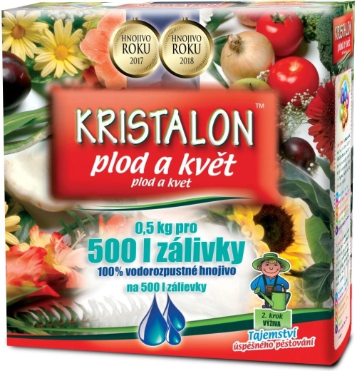 Kristalon plod a kvet 0,5 kg – univerzálne kryštalické hnojivo