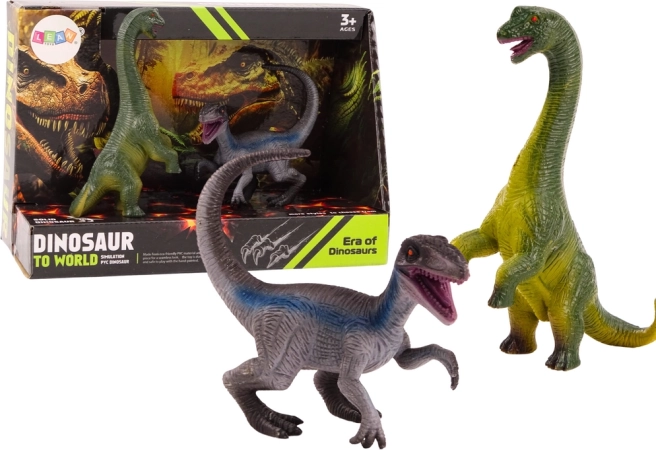 Sada figúrok dinosaurov – brachiosaurus a velociraptor (2 ks)