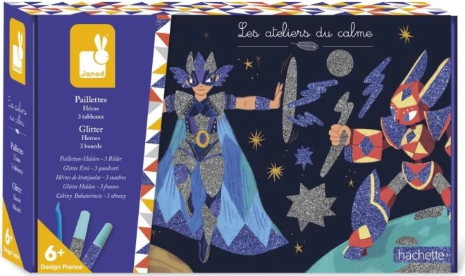 Janod Farebný piesok s trblietkami Hrdinovia