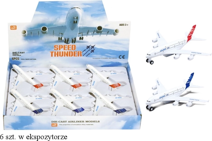 Kovové lietadlo s pohonom – hračka pre deti