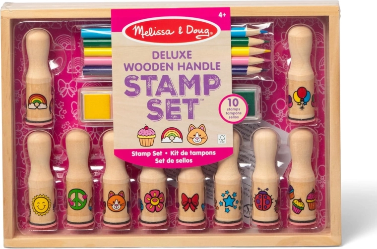 Kreatívna sada deluxe pečiatky, atramenty a pastelky MELISSA & DOUG