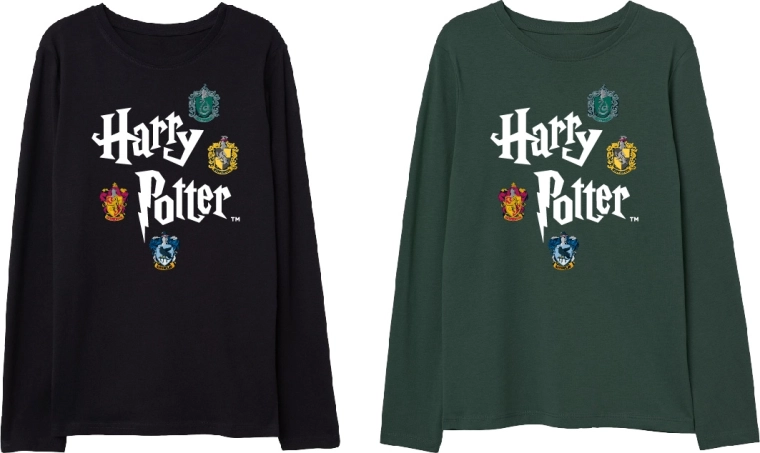 Harry Potter detské tričko s dlhým rukávom (assort) veľkosť 104–134 - 1 kus