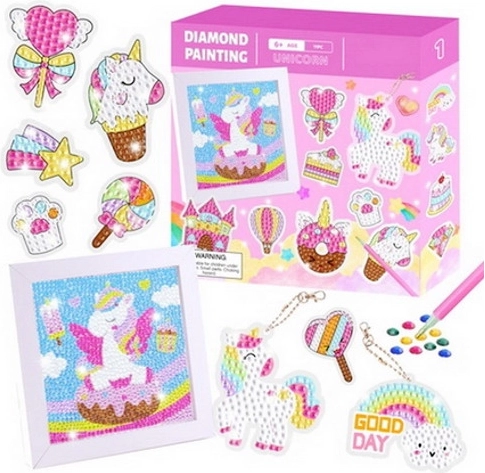 kreatívna sada DIY – diamantové maľovanie s rámikom a doplnkami