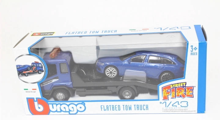 Bburago Street Fire odťahové vozidlo s Audi A6 v mierke 1:43