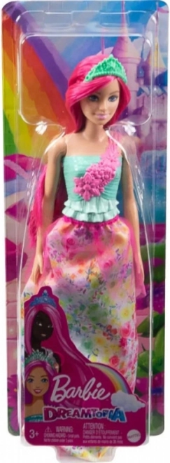 Bábika Barbie Dreamtopia princezná s malinovými vlasmi - 1 kus
