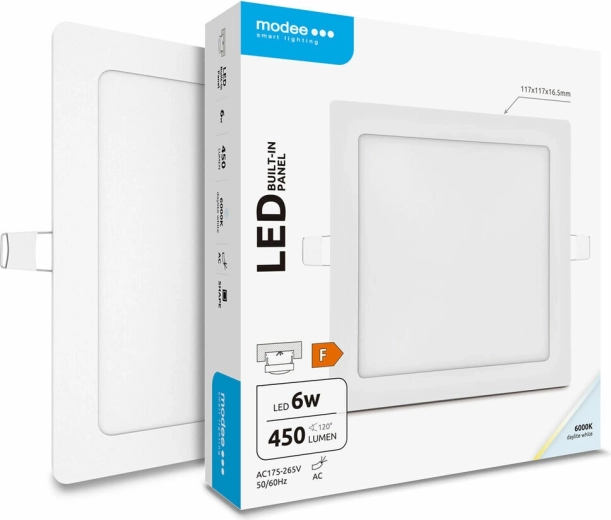 Zápustný LED panel 6 W studená biela 450 lm – Modee Lighting