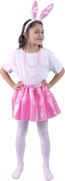 Kostým zajačik s ružovou sukňou a zajačími ušami