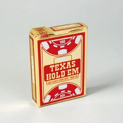 Karty na poker Texas Hold’em – plastové, veľký index, 54 kariet