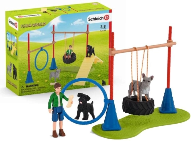 Schleich Farm World psie ihrisko a agility set