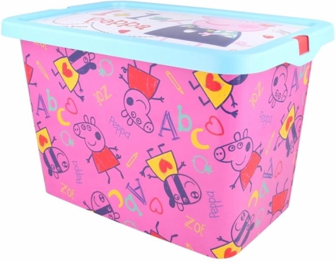 Úložný box s klipovým vekom Peppa Pig