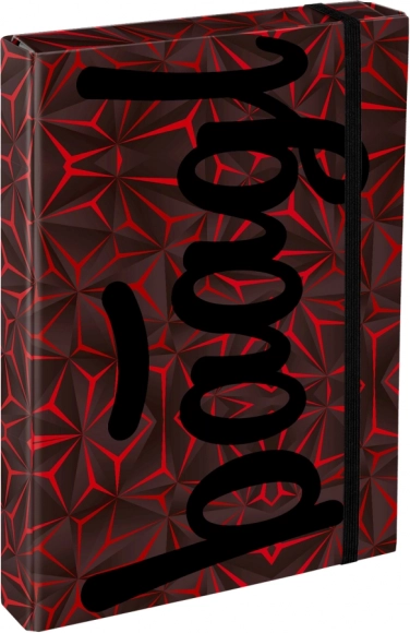 Baagl dosky na školské zošity A4 Jumbo Red Polygon