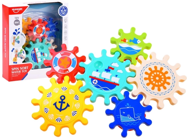 Farebné ozubené kolieska do vody