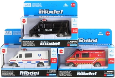 Kovové záchranné autíčko na zotrvačník