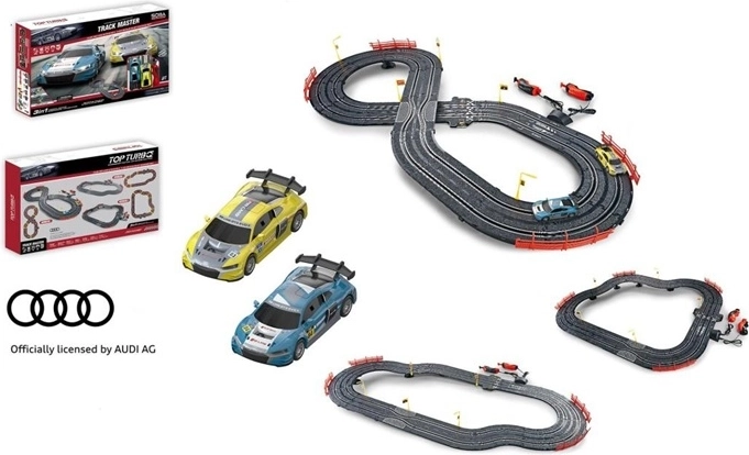 Elektrická pretekárska dráha Audi R8 LMS GT3 EVO 3 v 1 s napájaním cez USB