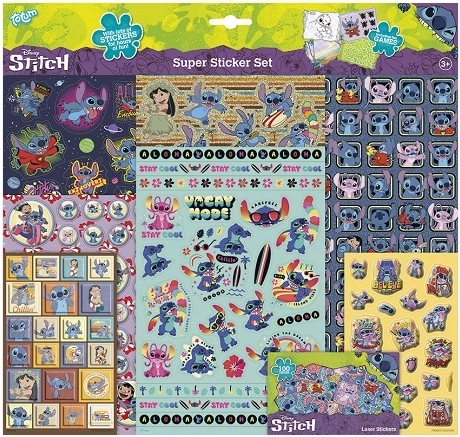 Disney Stitch super sada samolepiek – 8 hárkov