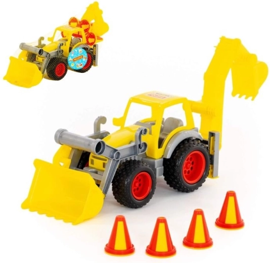 Plastový traktor s nakladačom ConsTruck