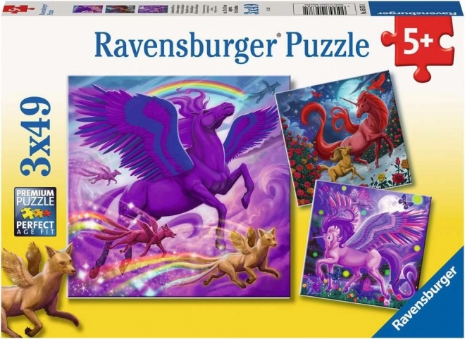 Ravensburger puzzle Mytickí vládcovia 3×49 dielikov