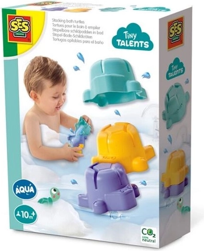SES Creative Tiny Talents hračky do kúpeľa – stohovacie korytnačky