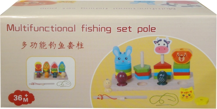 Drevená vzdelávacia skladačka 2 v 1 pre deti