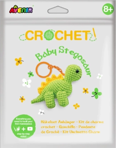 Vytvor si vlastný háčkovaný prívesok malý stegosaurus